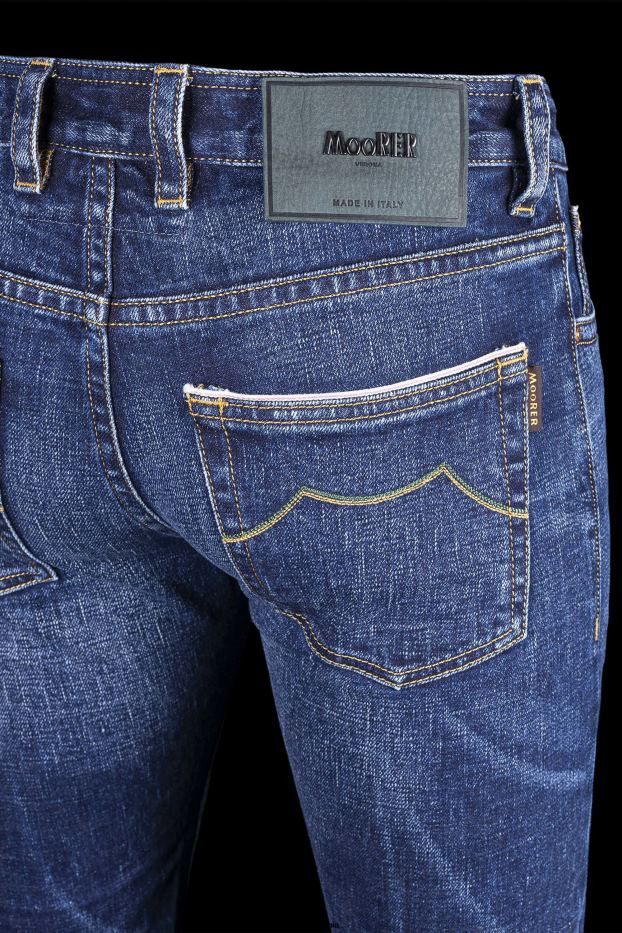 MooRER Giotto dc104 w. 4019 s2 petrolio denim bărbați îmbrăcăminte V6JLR644