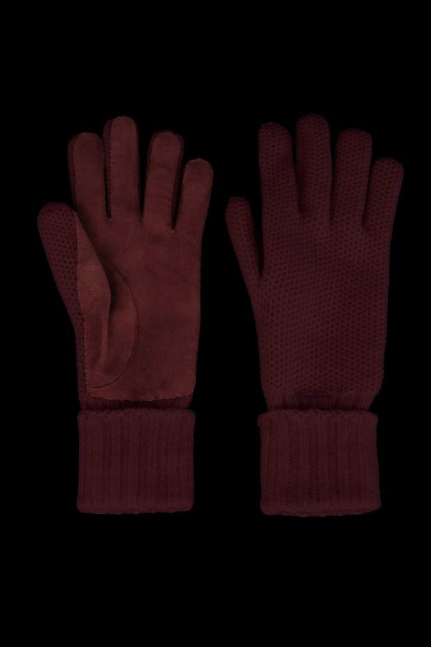 MooRER guanto knit suede-kse lavă femei accesorii V6JLR789