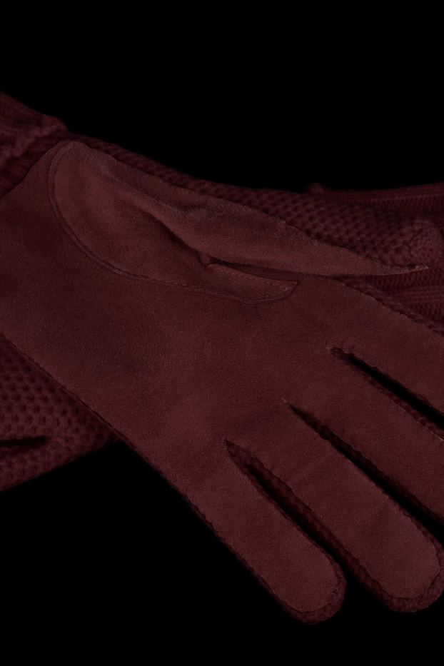 MooRER guanto knit suede-kse lavă femei accesorii V6JLR789