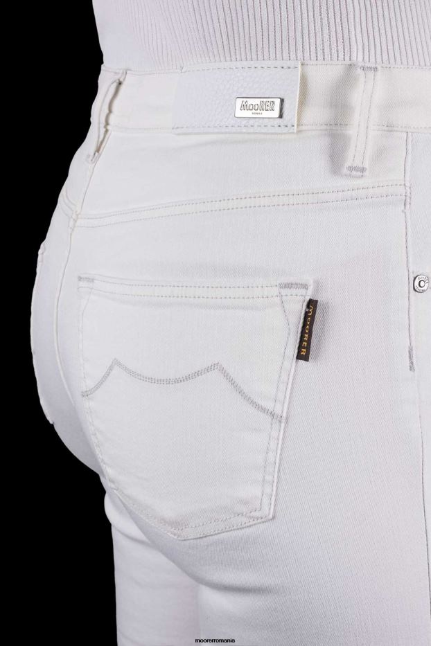 MooRER cecily crop-g1 perlă albă femei îmbrăcăminte V6JLR1067